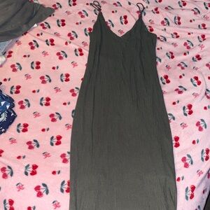 Express Olive Midi Dress